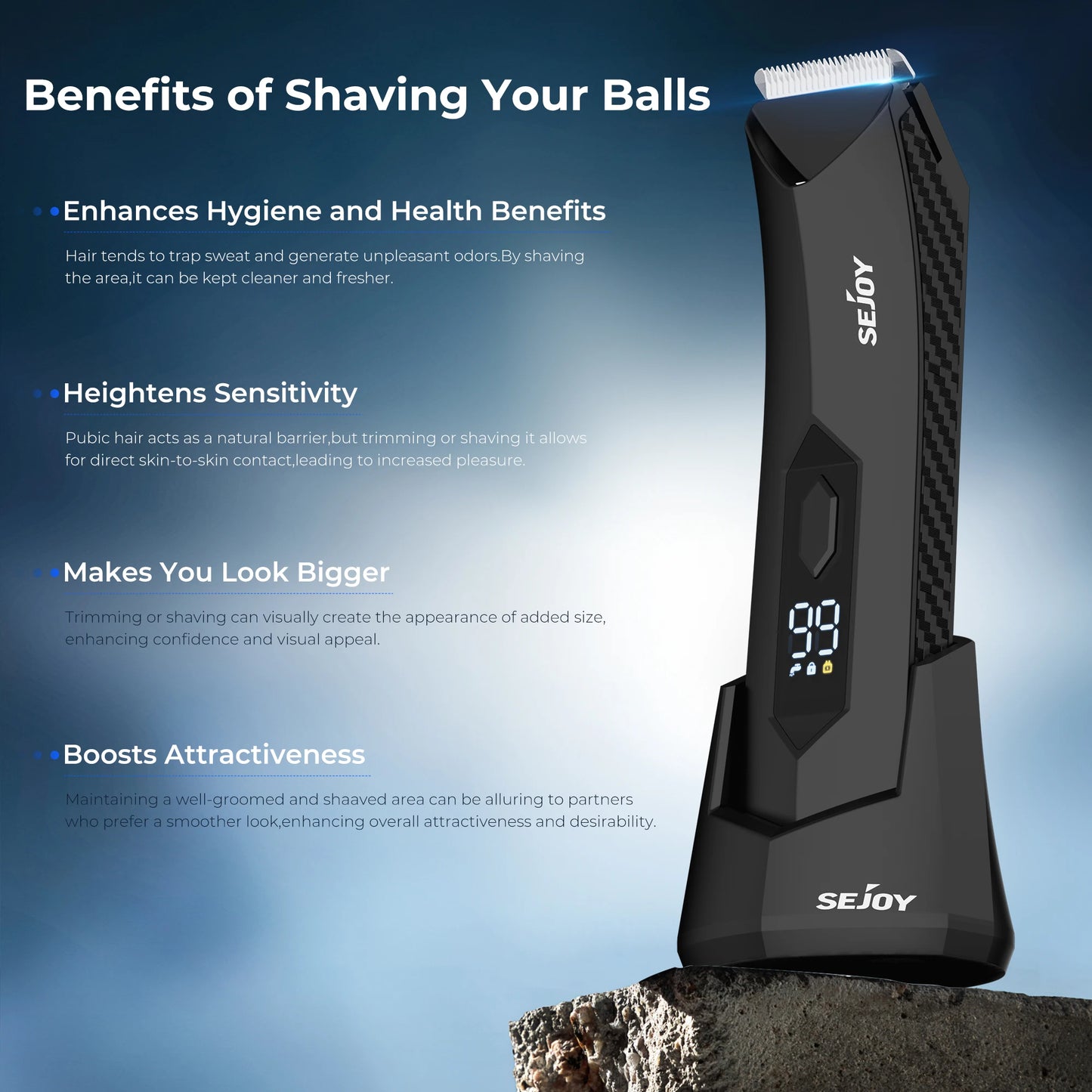 SEJOY Men's Grooming Kit - Hair Trimmer, Facial Trimmer, Beard Trimmer, Body Groomer"