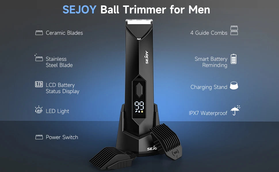 SEJOY Men's Grooming Kit - Hair Trimmer, Facial Trimmer, Beard Trimmer, Body Groomer"