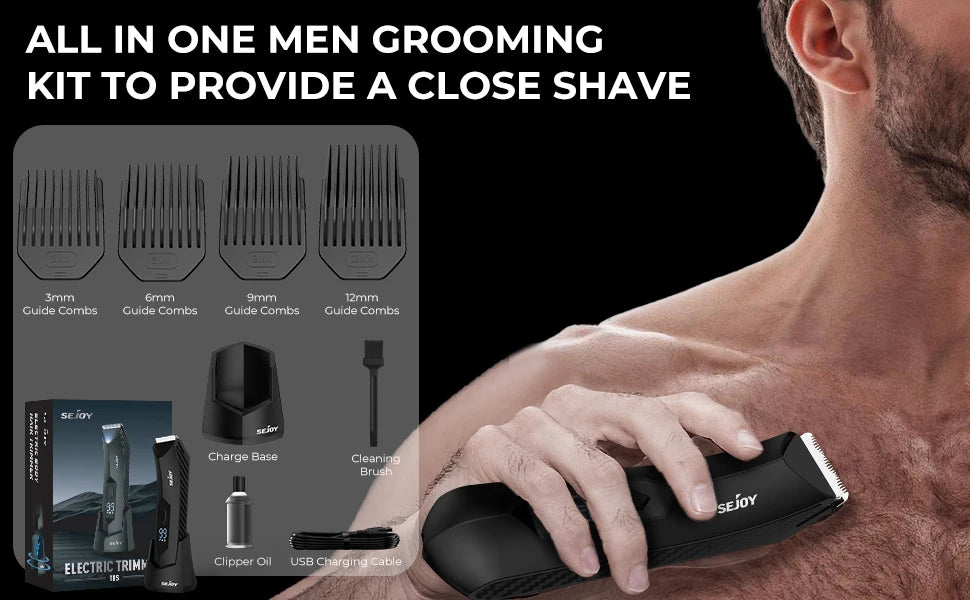 SEJOY Men's Grooming Kit - Hair Trimmer, Facial Trimmer, Beard Trimmer, Body Groomer"