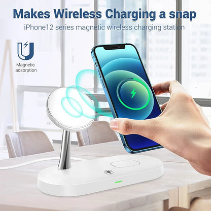 Magnetic 3-in-1 Charger for iPhone, Watch & AirPods