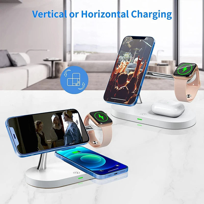 Magnetic 3-in-1 Charger for iPhone, Watch & AirPods